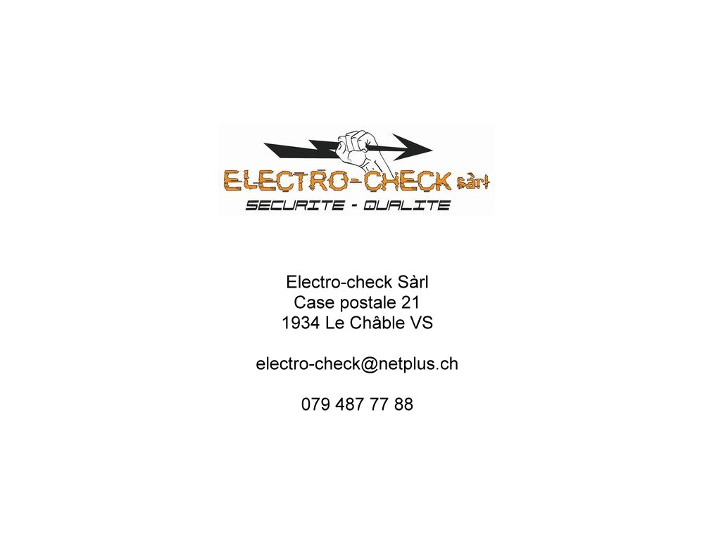 Electro-Check sàrl, Contact